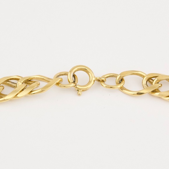 Vintage Gold Plated Necklace Chain Thick Woven Interlocking Link 30” Long - Picture 4 of 4